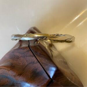 Vintage Sterling Silver 925 twisted rope detailing bangle bracelet